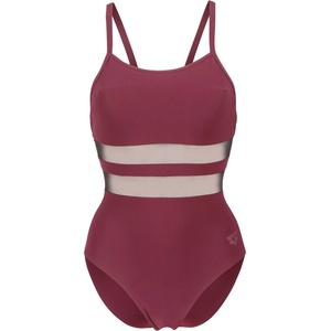 arena Дамски бански костюм Arena Women's Mesh Equals Swimsuit Back B Swimsuit - Bordeaux - размер 40 (EU) (150-5761-0314)