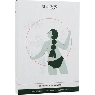 Snuggs Period Underwear Hugger: Extra Heavy Flow látkové menštruačné nohavičky na silnú menštruáciu veľkosť Black