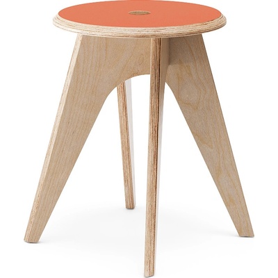 sosone Štokrle Stool - překližka oranžové Forbo