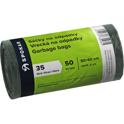 Spokar Sáčky HDPE 35 l 8 µm 50ks černé