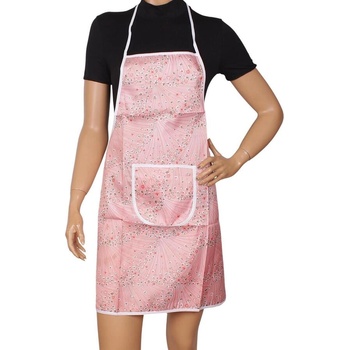 Розова престилка за готвене с малки цветя