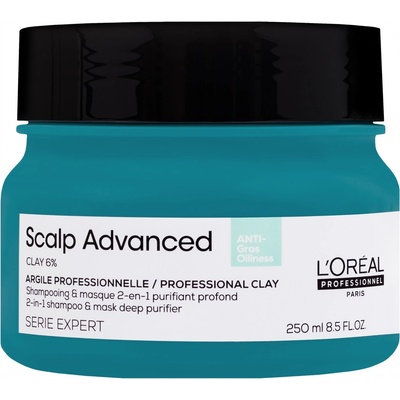L'Oreal Professionnel Scalp Advanced Anti Oiliness čistiaca maska s hlinkou 250 ml