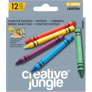 Creative Jungle Мазен молив creative jungle Сив кръгъл заострен 12 цвята cfa2452 (cfa2452)