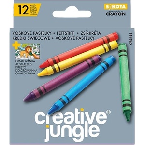 Creative Jungle Мазен молив creative jungle Сив кръгъл заострен 12 цвята cfa2452 (cfa2452)