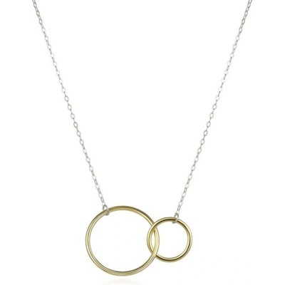Moiss Stříbrný circles bicolor gold N0000289