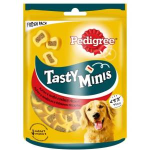 PEDIGREE Tasty Minis парчета говеждо и пилешко 155 г