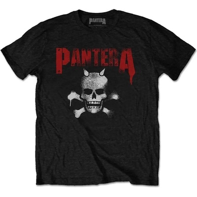 Pantera Horned Skull Stencil Black S Риза (PANTS19MB01)