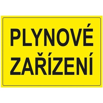 Značka informační - Plynové zařízení, Fólie A4