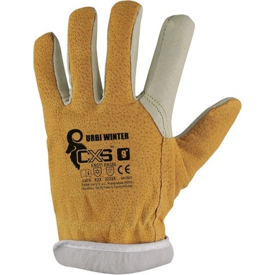 CANIS SAFETY a. s Cxs urbi winter / Зимни кожени ръкавици - бежови 9 (370000700009)