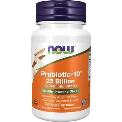 NOW Probiotic-10, 25 Billion, 50 растителни капсули, Now