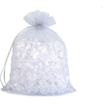 Dárkový pytlík 20x26 cm organza - stříbrná (5 ks)