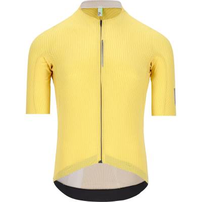 Q36.5 Мъжка фланелка с къс ръкав за колоездене Q36.5 Dottore Pro Jersey Cycling jersey - Naples Yellow (056-3506-0512)