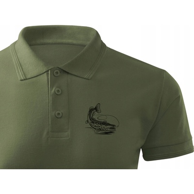 ForestMax rybárske polo tričko s potlačou Šťuka vz.17 krátky rukáv