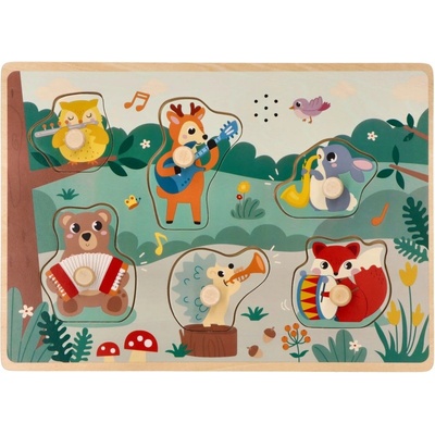 Adam Toys zvukové puzzle Zvieratá a hudobné nástroje