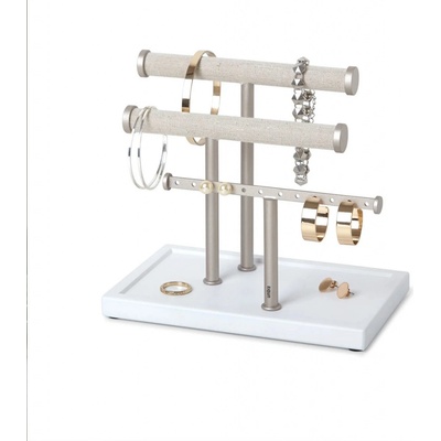 Umbra stojan na šperky Trigem Bracelet & Earring Bar bílý