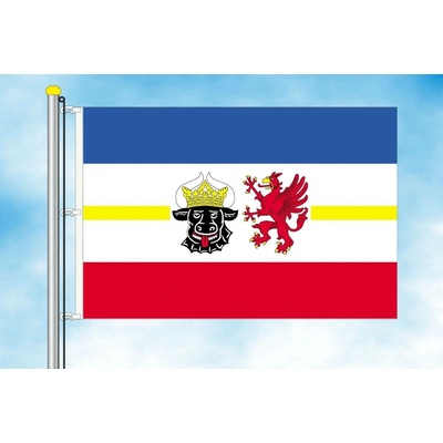LIBEA, s.r.o. Meklenbursko-Přední Pomořansko vlajka Rozměr: 40×60 cm, Uchycení: Karabiny na stožár