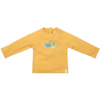 Бебешко горнище на бански Little Dutch - Тениска с дълъг ръкав, Seashells Sunny Yellow, 62/68 cm, 2-6 м (CL25038309)