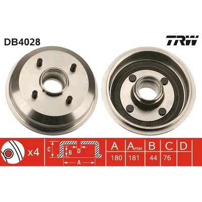 Brzdový bubon TRW DB4028