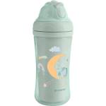 KikkaBoo Чаша със силиконовa сламка 220мл Moony me - Mint (31302030080)