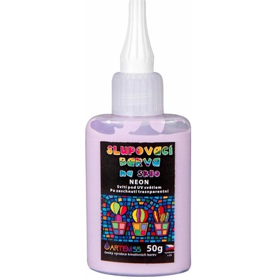 Barva na sklo slupovací neon svítící pod UV lampou fialová 100 g – Zboží Dáma