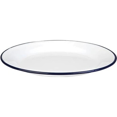 Ibili Smaltovaný talíř mělký modrý okraj 22 cm