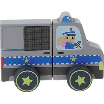 Trefl Magnetické vozidlo Policajné auto 2 prvky 61814