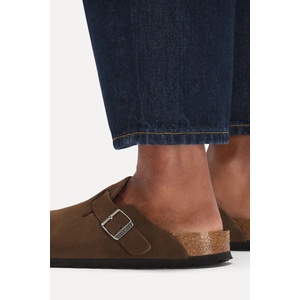 Birkenstock чехли дамски от велур Boston SFB LEVE
