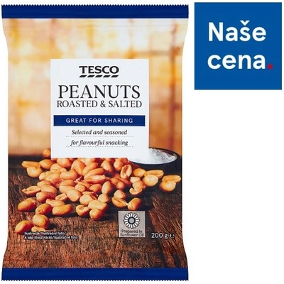 Tesco Arašídy loupané pražené solené 200 g