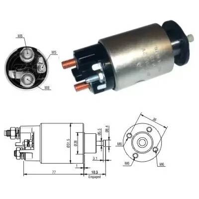 ERA Elektromagnetický spínač startéru ERA ZM3993
