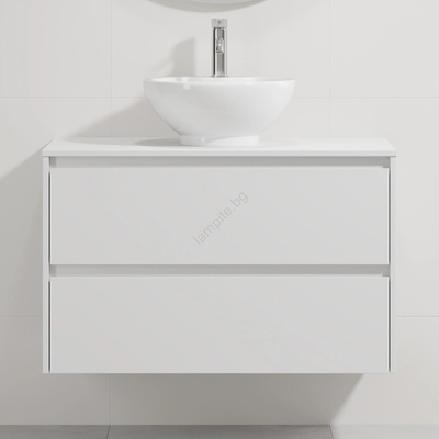 Bath Deluxe Шкаф за баня с мивка TRONDHEIM/DRAMMEN 90x57x46 см бял (SETBT0150B)