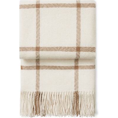 Elvang Tartan одеяло 130 x 190 см, цвят слонова кост (70013-I)