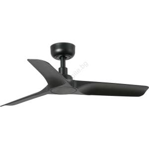 Faro Barcelona Faro 33825wt - Вентилатор за таван hey s черен Ø 90 см wt + дистанционно управление (fa33825wt)