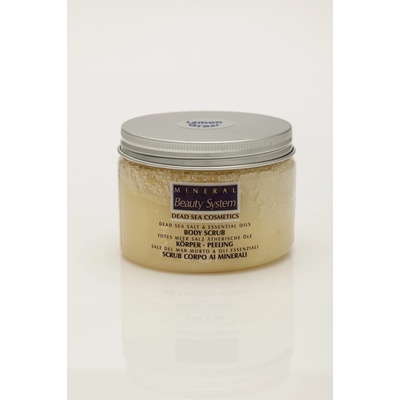 Mineral Beauty System telový peeling so soľou a olejom Citrónová tráva 300 g