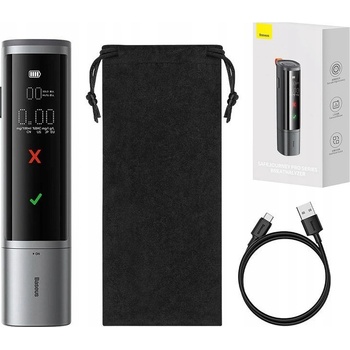 Púzdro Baseus SafeJourney Pro Digital Alcohol Tester Breathalyzer gray