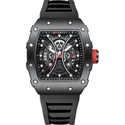 Curren Мъжки часовник Curren Enigma, Силиконова каишка, Черен (CURREN-8438-BLACK)