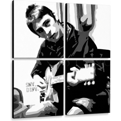 Ručne maľovaný POP Art obraz Paul Weller - 100x100 cm