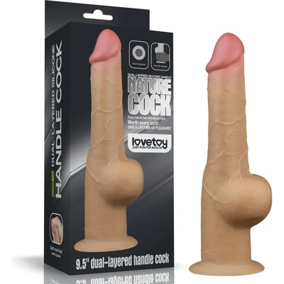 Пенис дилдо с ръкохватка, двойна плътност, 25см. - Handle Cock (LVTOY00548)