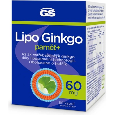 GS Lipo Ginkgo paměť+ 60 mg 60 kapslí