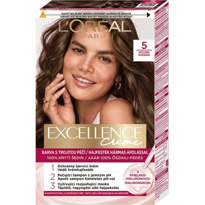 Loréal Permanentní barva Excellence Creme - 5 světle hnědá - L’Oréal Paris