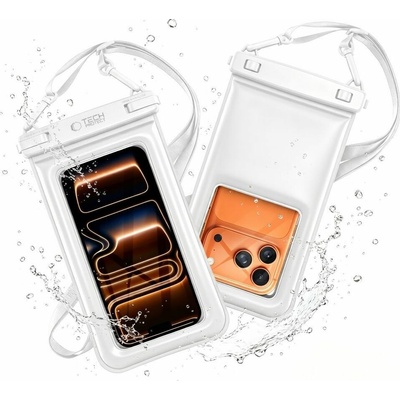 Tech-Protect UWC7 univerzální vodotěsné plovoucí pouzdro IPX8 pro telefony do 6,9" bílé 5906302323944