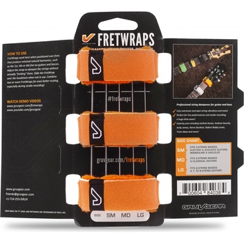 Gruvgear FretWraps Flare Orange Small - 3 Pack