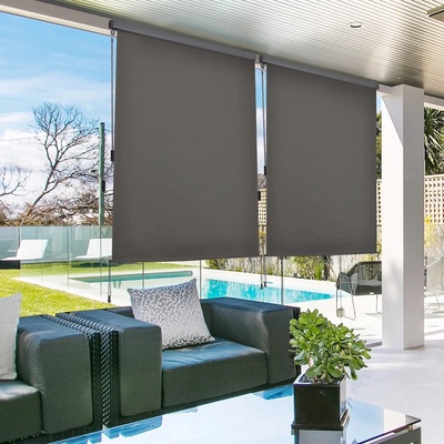 Outsunny Vertikální markýza na balkón 160x250 cm šedá