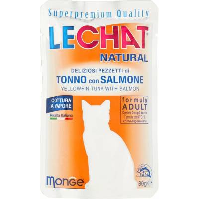 LeChat lahodné s tuniakom a lososom 80 g