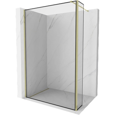Mexen Kioto душова преграда Walk-in 100 x 40 см, черна рамка, златиста - 800-100-212-50-70-040 (800-100-212-50-70-040)