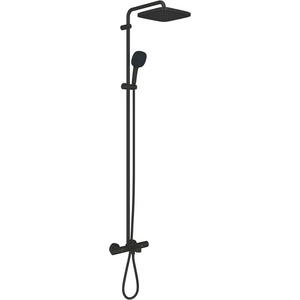 GROHE Vitalio Comfort - Душ система със смесител за вана/термостат, 25x25 cm, 2 струи, черен мат 269842431 (269842431)