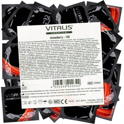 ostatní Vitalis Premium Bulk-Pack: Strawberry/Red, 100 condoms