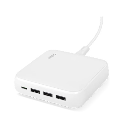Ttec Зарядна станция ttec, SmartCharger Quattro, GAN, PD 65W, Fast Travel Charger, USB-C + USB-C, Бял