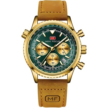 MINI FOCUS Часовник Mini Focus OT-23891 - Кафяво / Златно / Зелено KP23891 (OT-23891)