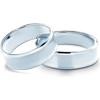 Image 1 of SAVICKI Сватбени халки: бяло злато, вдлъбнати. 6 мм