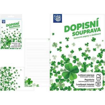 MFP paper Dopisní papír barevný LUX 5+10 (Čtyřlístky)